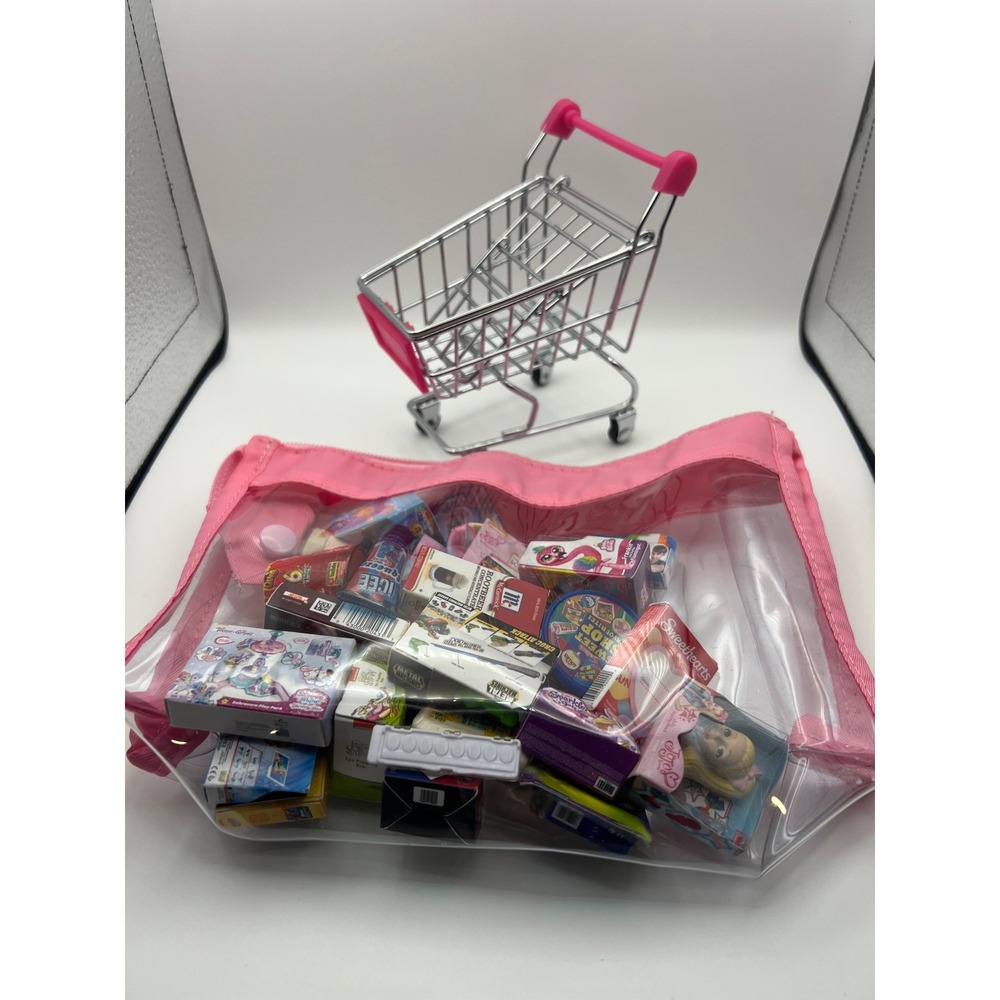 Zuru 5 Surprise Mini Brands Lot with Shopping Cart and Pouch 25+ Pieces